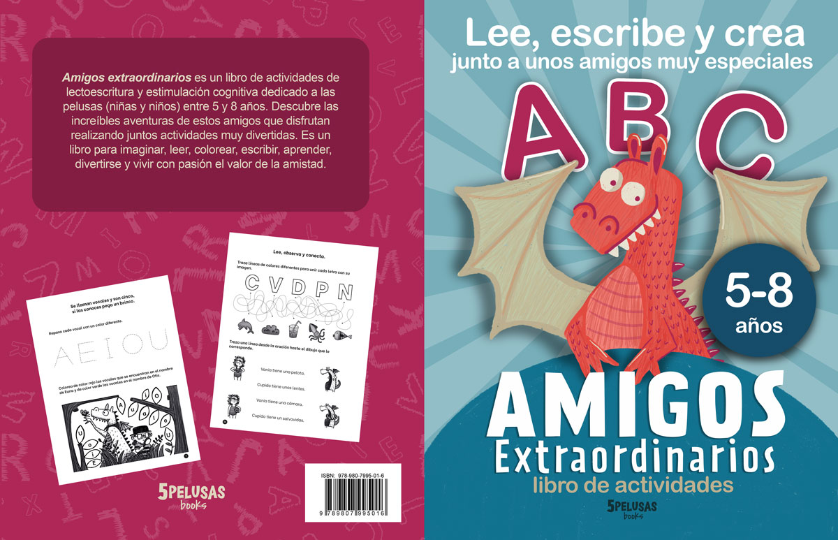 AmigosExtraoridnarios-Libro_Actividades-Lectura-Escritura-Poesia-Craetividad-infantil-Dragones-Amistad